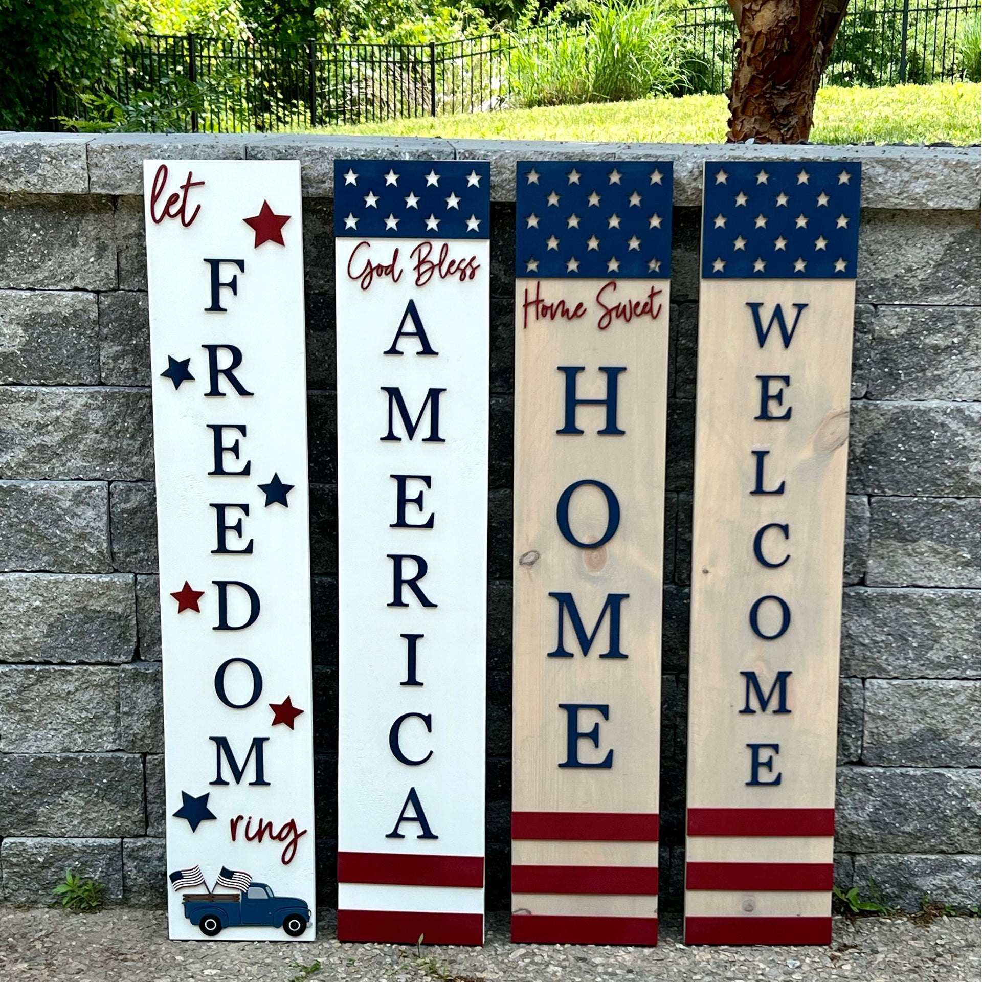 Leaner Wood Sign