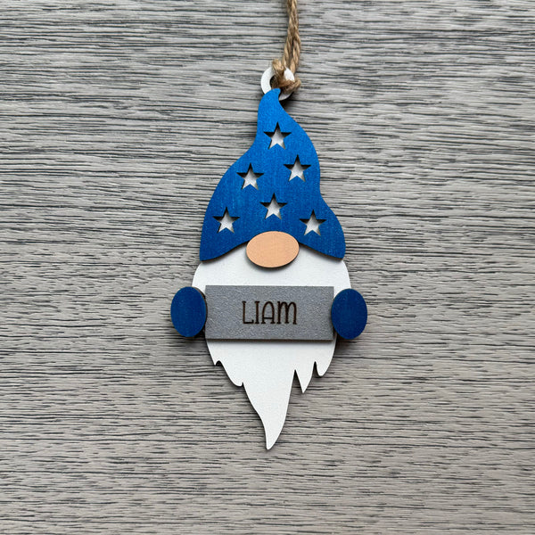 Personalized Christmas Gnome Ornaments - Custom Holiday Decorations