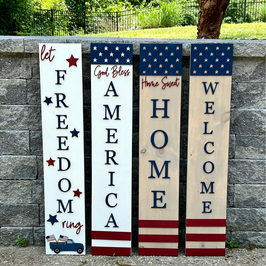 Leaner Wood Sign
