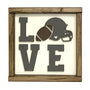 Handcrafted LOVE Football Wood Sign - Rustic Sports Decor