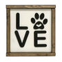 Handcrafted LOVE Pawprint Wood Sign - Pet Memorial Wall Decor