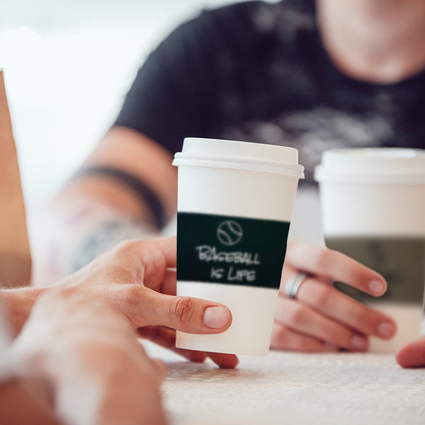 Football is Life Coffee Cup Sleeve - Laser Engraved Faux Leather
