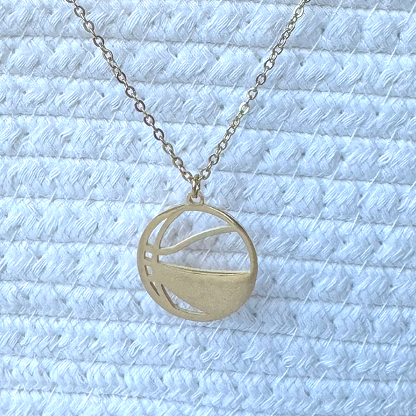 Personalized Basketball Necklace - Custom Stainless Steel Sports Jewelry