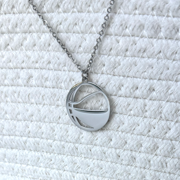 Personalized Basketball Necklace - Custom Stainless Steel Sports Jewelry