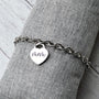 Personalized Heart Bracelet - Custom Engraved Stainless Steel Jewelry
