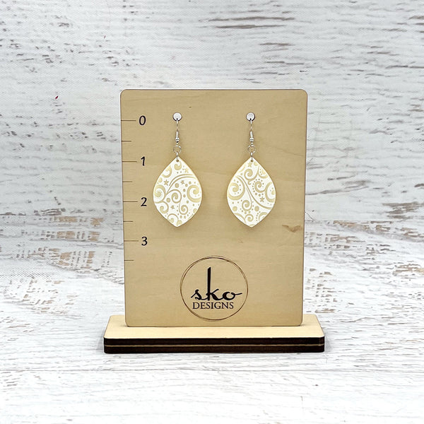 Swirls ColorPop Earrings Ivory