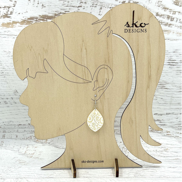 Swirls ColorPop Earrings Ivory
