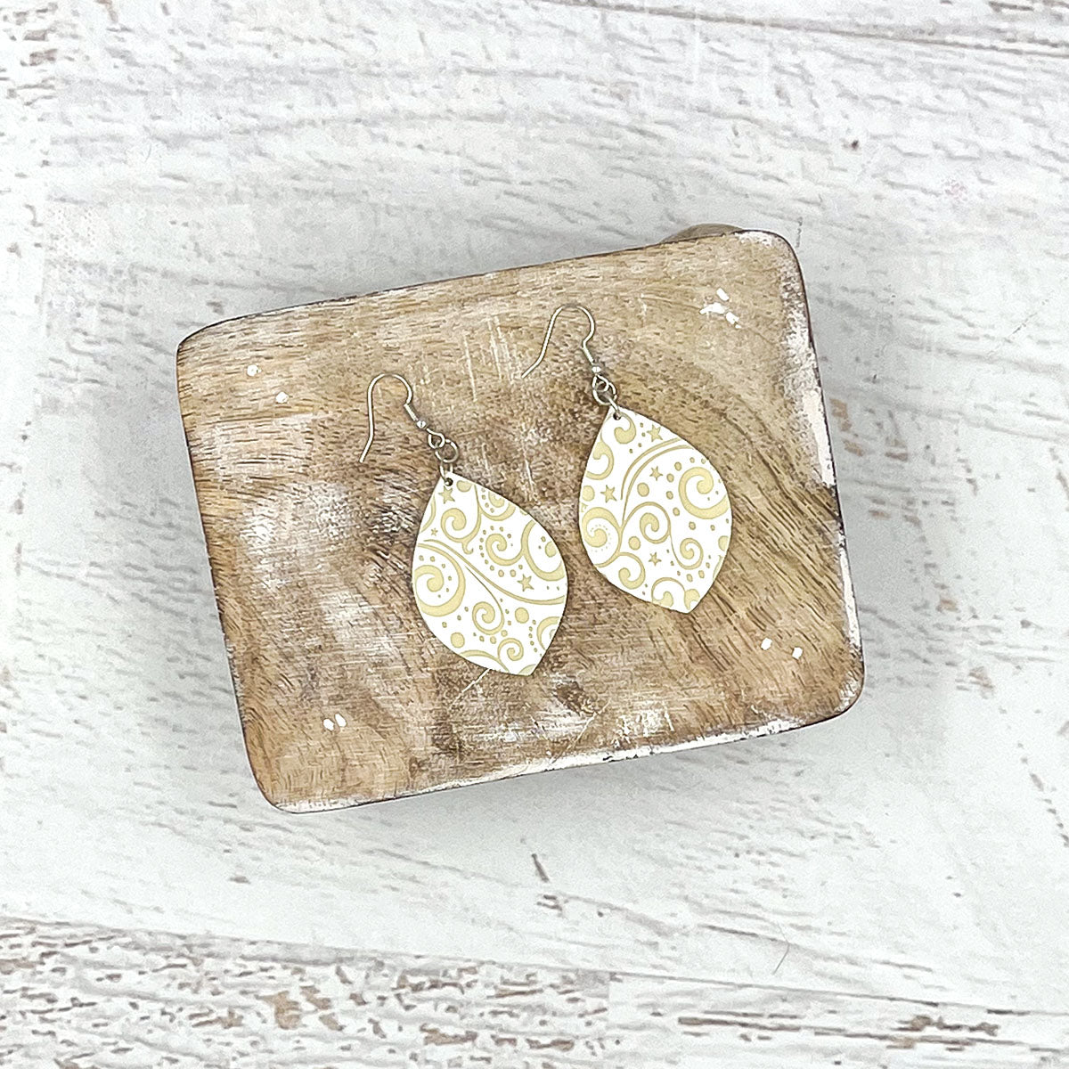 Swirls ColorPop Earrings Ivory