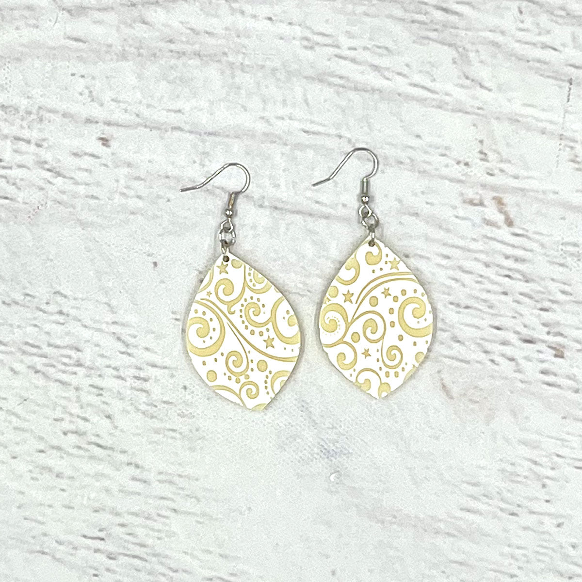 Swirls ColorPop Earrings Ivory