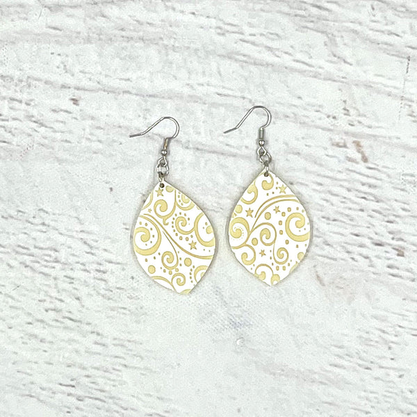 Swirls ColorPop Earrings Ivory