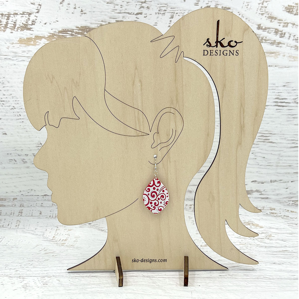 Swirls ColorPop Earrings Red