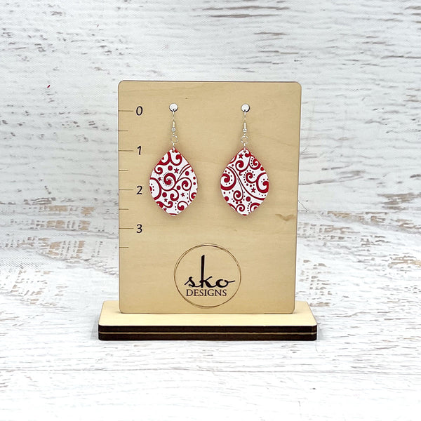 Swirls ColorPop Earrings Red