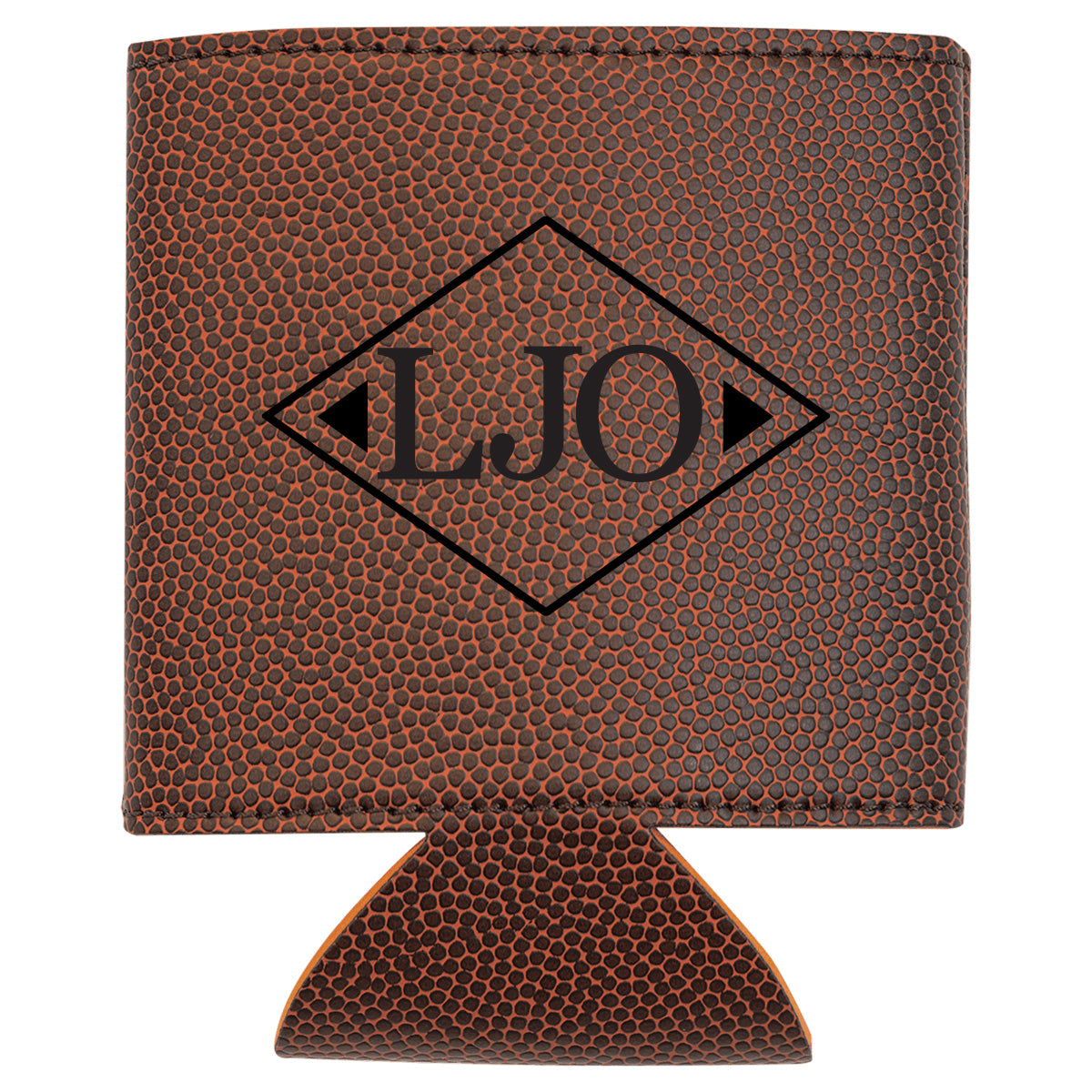 Personalized Leatherette Can Cooler - Custom Engraved Insulated Drink Holder