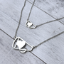 Cheer Megaphone Necklace - Stainless Steel Cheerleader Jewelry Gift