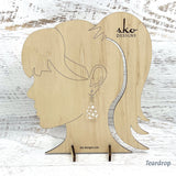 Snowflakes Clear Acrylic Earrings Teardrop