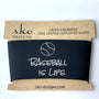 Baseball is Life Coffee Cup Sleeve - Laser Engraved Leather Cup Holder