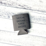 Personalized Leatherette Can Coozie Gray