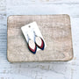 Cork Three Layer Earrings Red, White & Blue