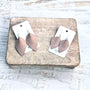 Cork Fabric Earrings in Pink