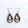 Buffalo Plaid Double Teardrop Earrings - Lightweight Statement Jewelry