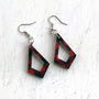 Buffalo Plaid Kite Earrings - Lightweight Handcrafted Statement Jewelry
