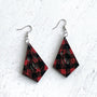 Buffalo Plaid Kite Earrings - Lightweight Laser Cut Statement Jewelry