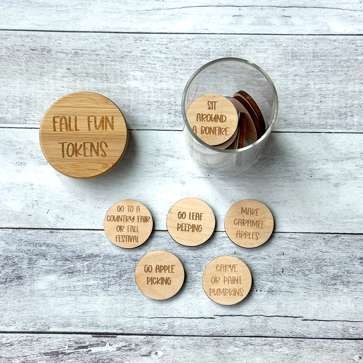 Fall Fun Activity Tokens Jar - 20 Seasonal Adventures for Families
