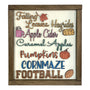 Handcrafted Fall Word Collage Wood Sign - Rustic Autumn Home Decor