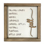 Handcrafted Fall Word Collage Wood Sign - Ivory & Gold Autumn Decor