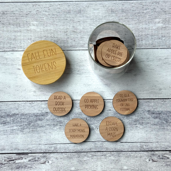 Fall Fun Activity Tokens Jar - 20 Seasonal Adventures for Families