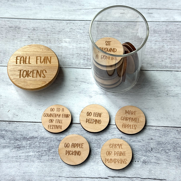 Fall Fun Activity Tokens Jar - 20 Seasonal Adventures for Families