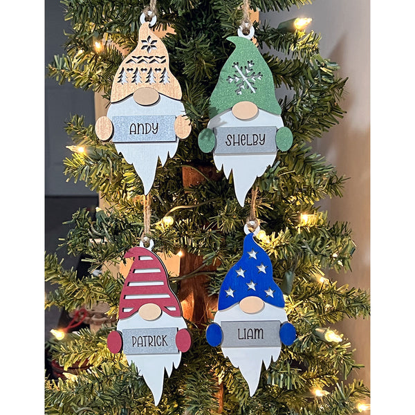 Personalized Gnome Ornaments