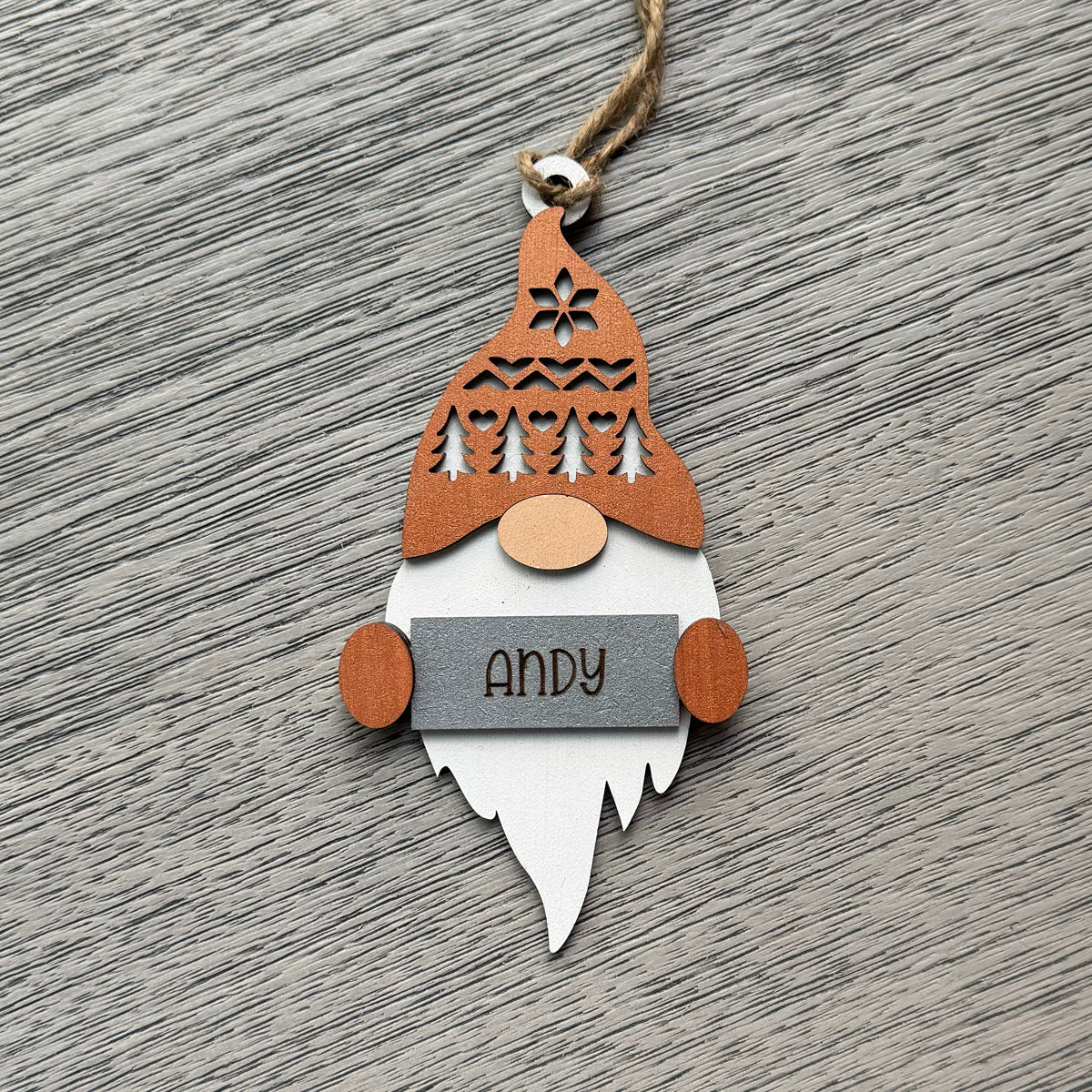 Personalized Christmas Gnome Ornaments - Custom Holiday Decorations