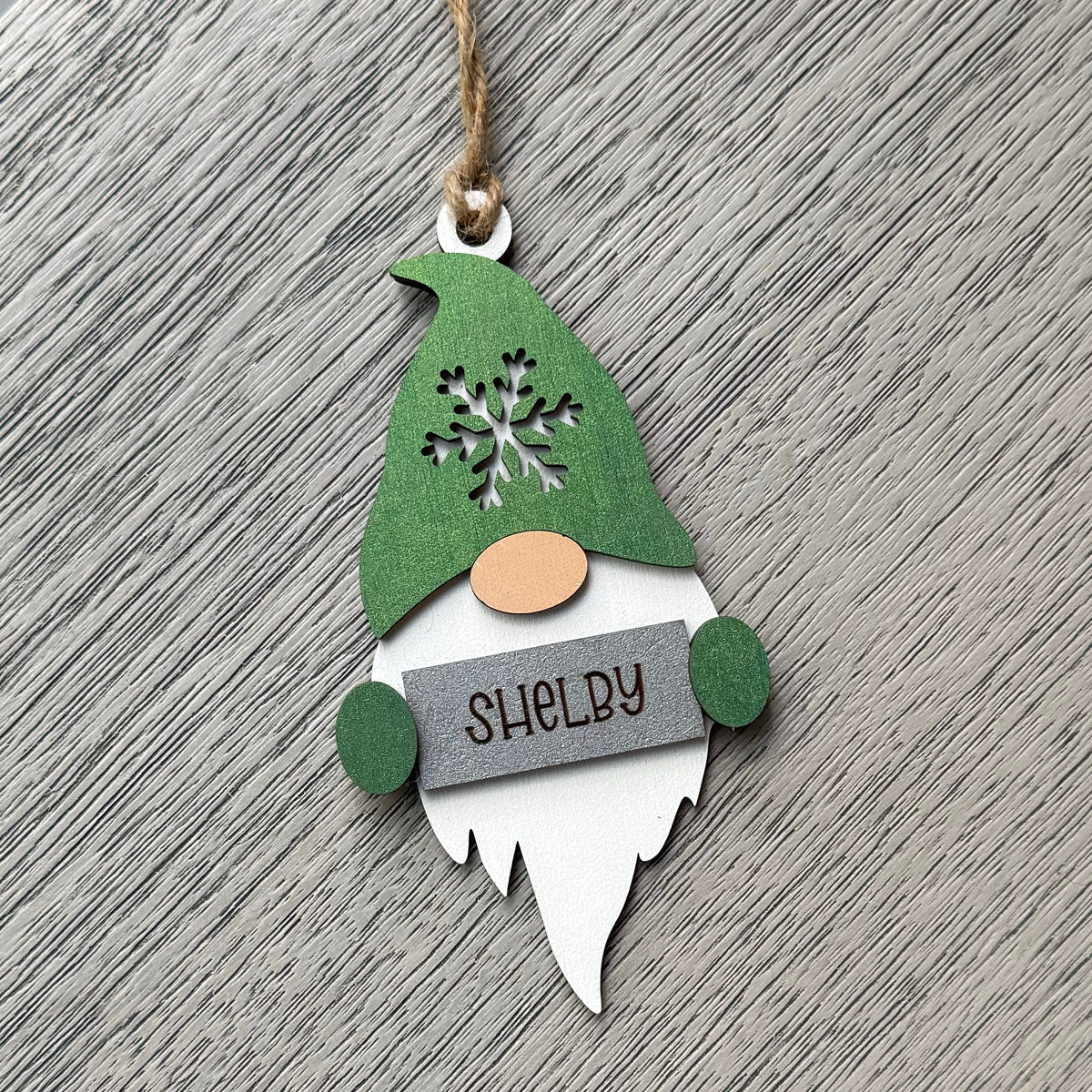 Personalized Christmas Gnome Ornaments - Custom Holiday Decorations
