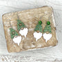 Gnome Earrings Green Glitter Style 1 & 2