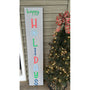 Happy Holidays Leaner Wood Sign - Handcrafted Gray Stain Holiday Decor