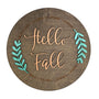 Handcrafted Hello Fall Wood Sign - Rustic Autumn Decor Round Wall Art