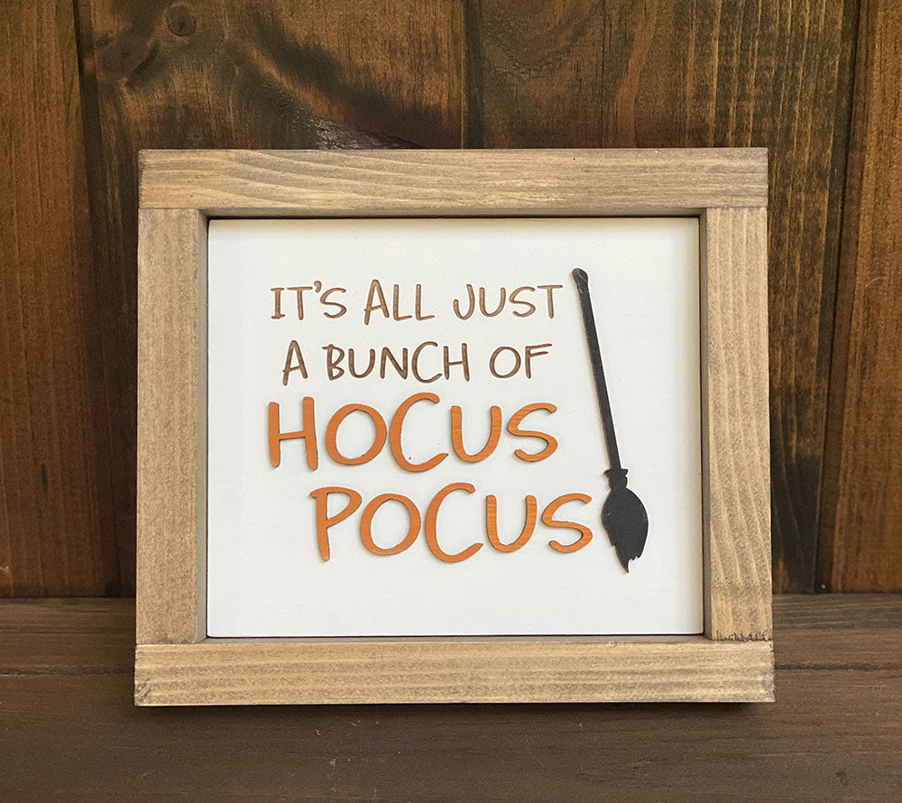 Hocus Pocus Halloween Wood Sign - Handcrafted Rustic Wall Decor