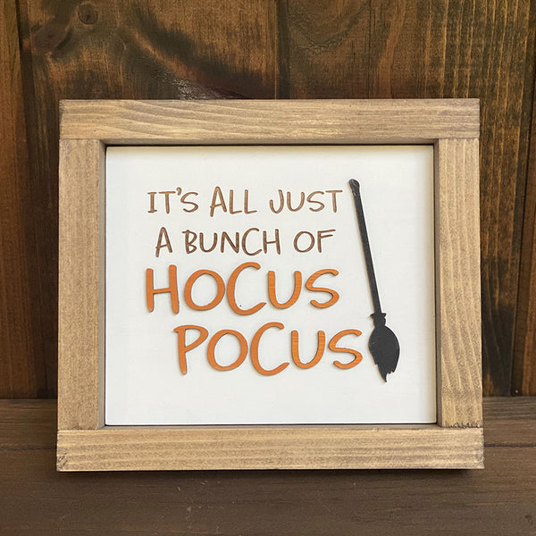 Hocus Pocus Halloween Wood Sign - Handcrafted Rustic Wall Decor