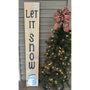 Let it Snow Leaner Sign - Handcrafted Briarwood Winter Decor