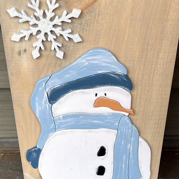 Let it Snow Leaner Sign - Handcrafted Briarwood Winter Decor