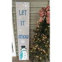 Let It Snow Leaner Sign - Handcrafted Gray Wood Winter Decor