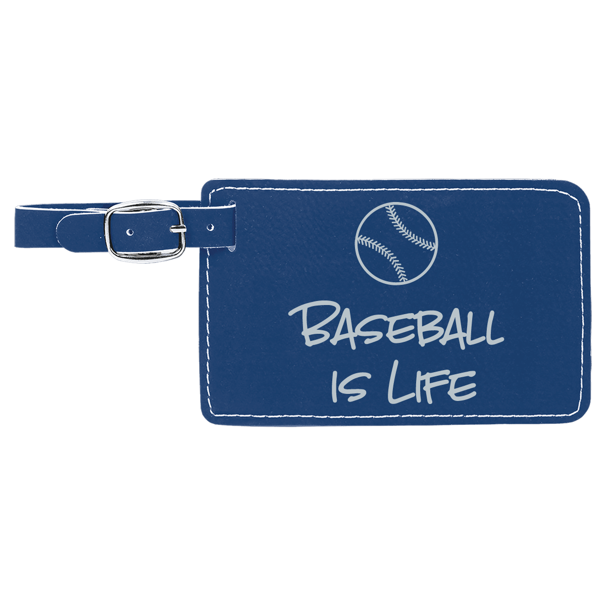 Custom Engraved Leatherette Luggage Tag - Personalized Travel Identifier