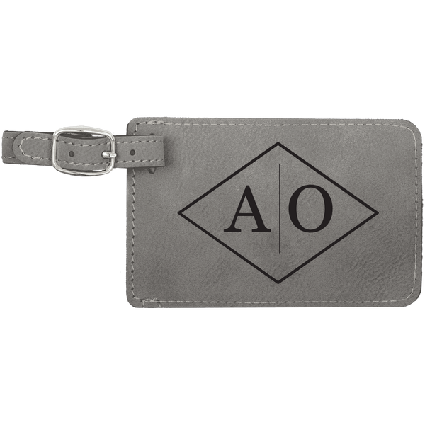 Custom Engraved Leatherette Luggage Tag - Personalized Travel Identifier