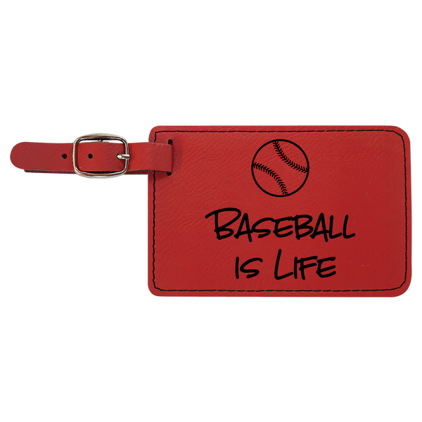 Custom Engraved Leatherette Luggage Tag - Personalized Travel Identifier
