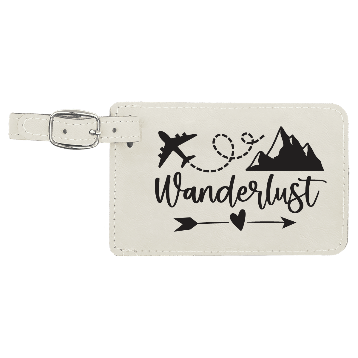 Custom Engraved Leatherette Luggage Tag - Personalized Travel Identifier