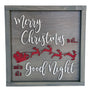 Handcrafted Merry Christmas Wood Sign - Rustic Gray Holiday Decor