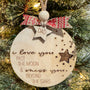 Personalized Memorial Ornament - I Love You Past the Moon & Miss You Beyond the Stars