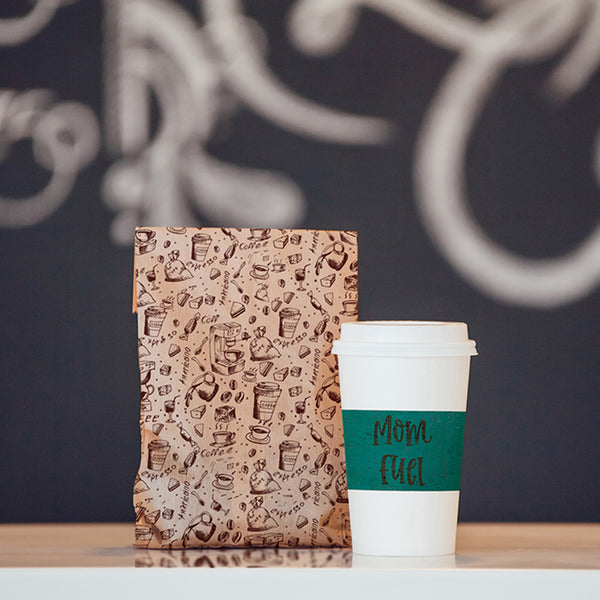 Simple Woman Coffee Cup Sleeve - Mug Paw Flip Flops Design | Cork Fabric