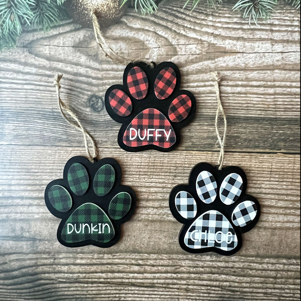 Personalized Paw Ornament
